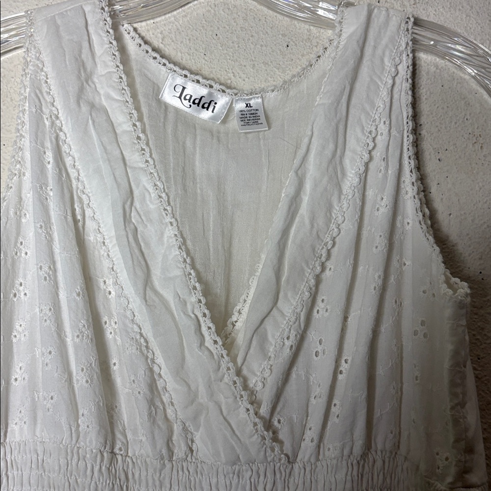 Laddi V-Neck Sleeveless Lace Maxi Dresses midi Long Dress XL - Picture 3 of 10